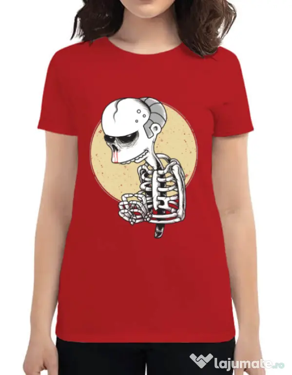 Tricou ADLER dama Death of Grandfather Rosu