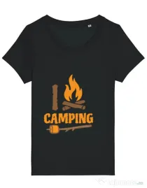 Tricou STANLEY STELLA dama I love Camping Negru