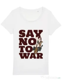 Tricou STANLEY STELLA dama Say no to war Alb