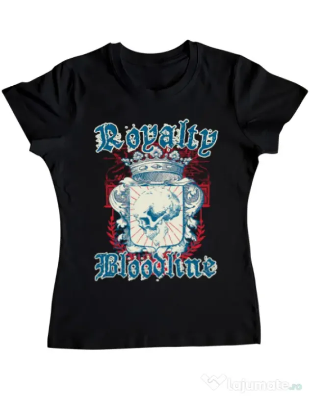 Tricou ADLER dama Royalty bloodline Negru