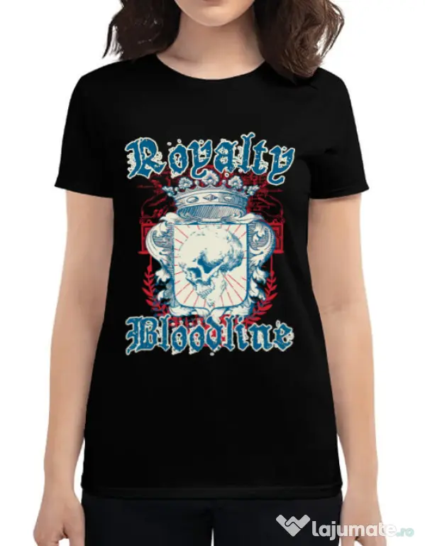 Tricou ADLER dama Royalty bloodline Negru