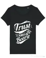 Tricou STANLEY STELLA dama Trust me, I have a beard Negru
