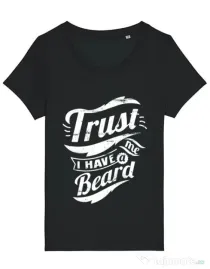 Tricou STANLEY STELLA dama Trust me, I have a beard Negru