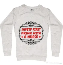 Bluza ADLER dama Safety first drink with a nurse Migdala melanj