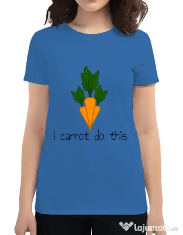 Tricou ADLER dama I carrot do this Albastru azuriu