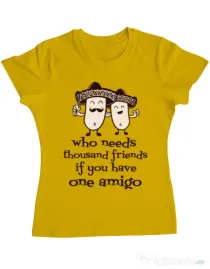 Tricou ADLER dama One amigo Galben