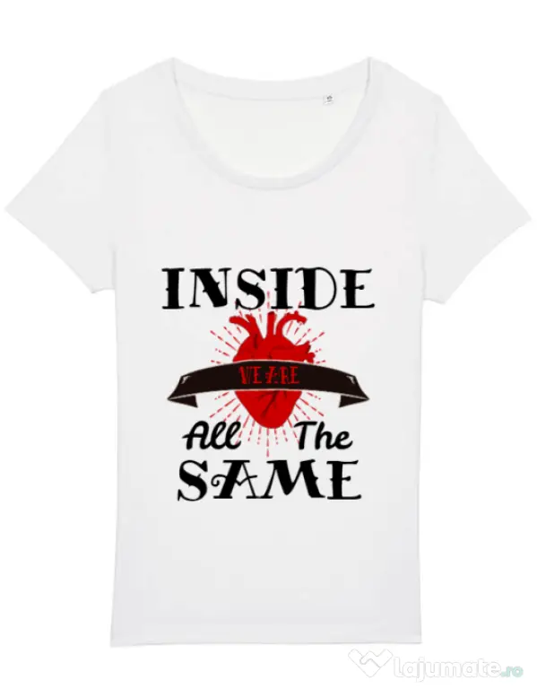 Tricou STANLEY STELLA dama Inside we’re all the same Alb