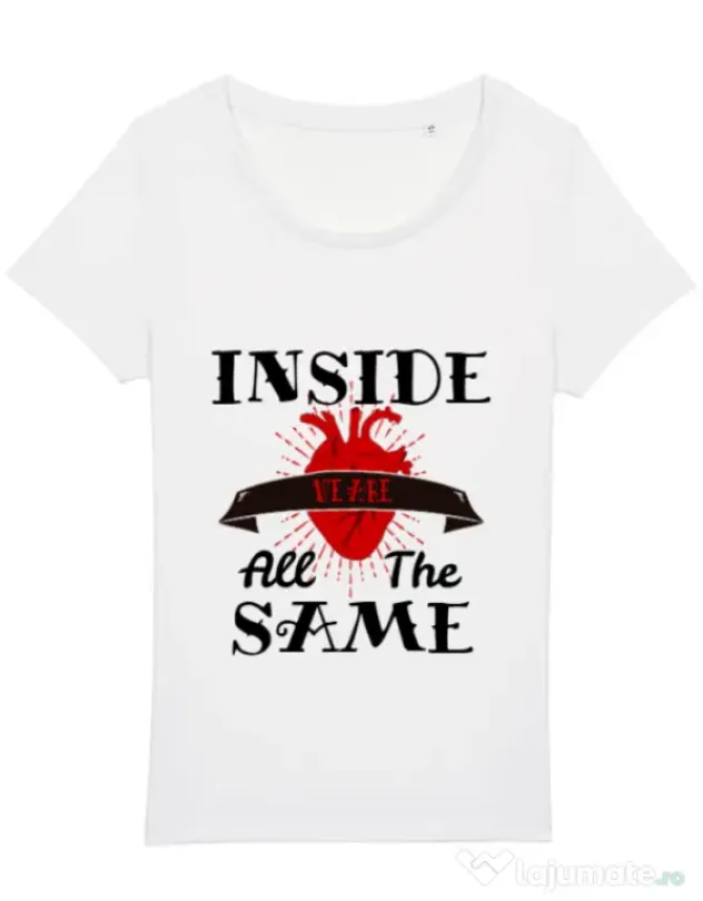 Tricou STANLEY STELLA dama Inside we’re all the same Alb
