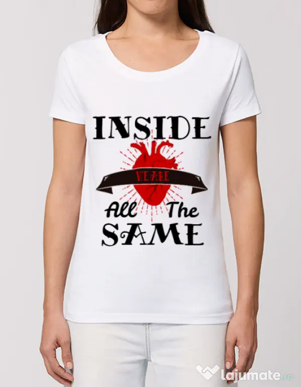 Tricou STANLEY STELLA dama Inside we’re all the same Alb
