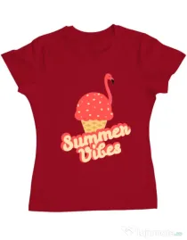 Tricou ADLER dama Summer Vibes Rosu