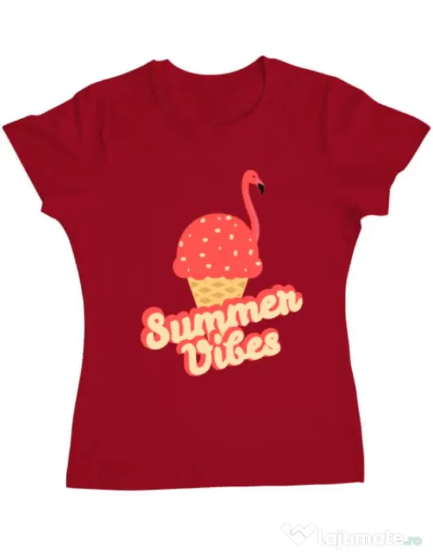 Tricou ADLER dama Summer Vibes Rosu