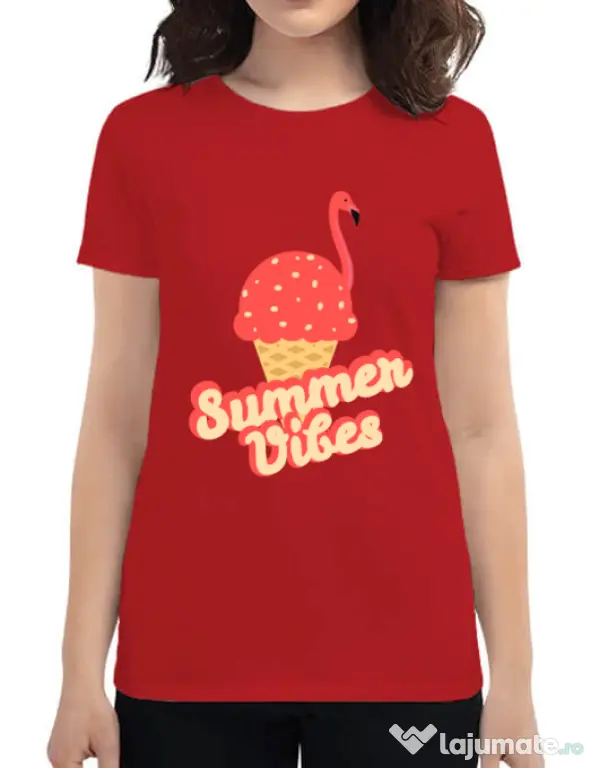 Tricou ADLER dama Summer Vibes Rosu