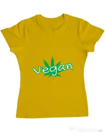 Tricou ADLER dama Vegan Galben