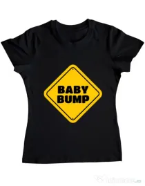 Tricou ADLER dama Baby bump Negru