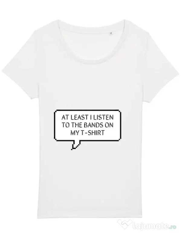Tricou STANLEY STELLA dama T-shirt band Alb