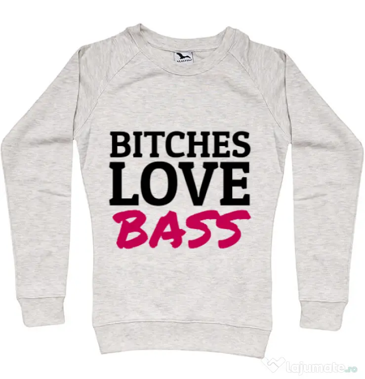 Bluza ADLER dama Bitches love bass Migdala melanj