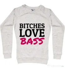 Bluza ADLER dama Bitches love bass Migdala melanj