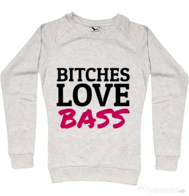 Bluza ADLER dama Bitches love bass Migdala melanj