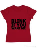 Tricou ADLER dama Blink if you want me Rosu