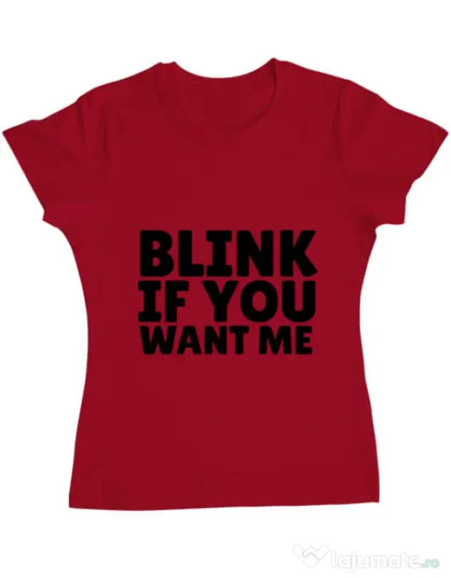 Tricou ADLER dama Blink if you want me Rosu