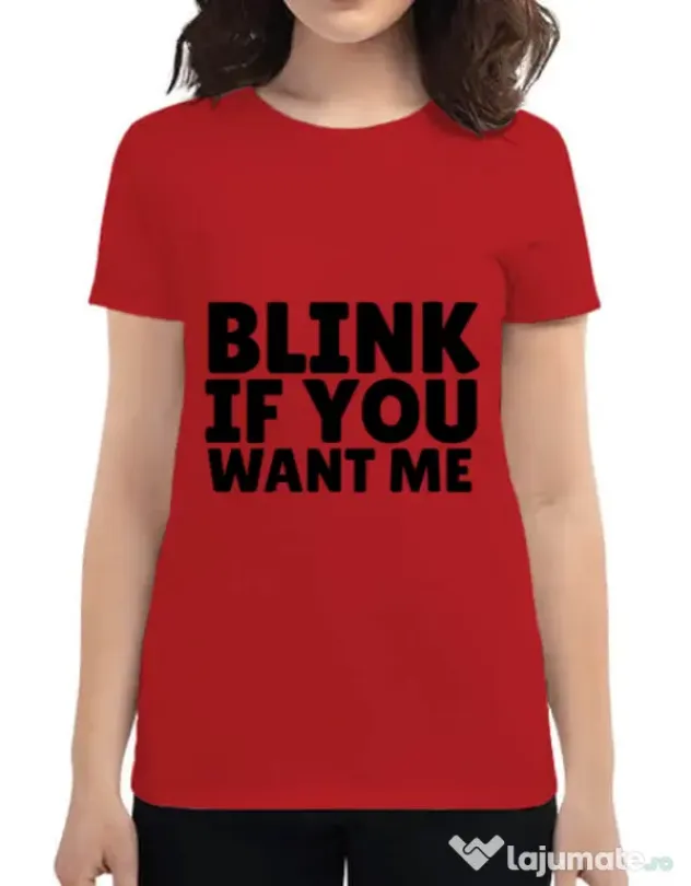 Tricou ADLER dama Blink if you want me Rosu