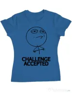 Tricou ADLER dama Challenge Accepted Albastru azuriu
