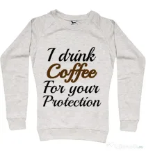 Bluza ADLER dama Coffee for your protection Migdala melanj