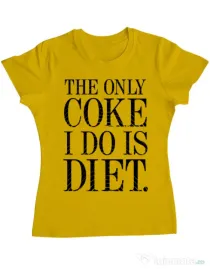 Tricou ADLER dama Diet coke Galben