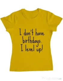 Tricou ADLER dama I level up Galben