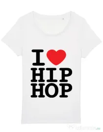 Tricou STANLEY STELLA dama I love hip hop Alb