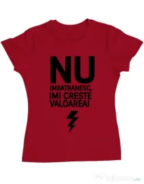 Tricou ADLER dama Nu imbatranesc Rosu