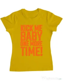Tricou ADLER dama Kick me baby Galben