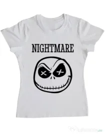 Tricou ADLER dama Nightmare Alb