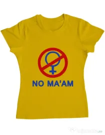 Tricou ADLER dama No ma'am Galben