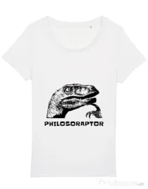 Tricou STANLEY STELLA dama Philosoraptor Alb