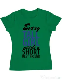 Tricou ADLER dama Tall best friend Verde mediu