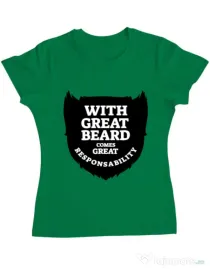 Tricou ADLER dama The great beard Verde mediu