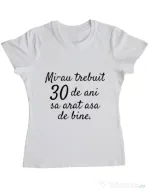 Tricou ADLER dama 30 de ani Alb