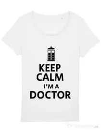Tricou STANLEY STELLA dama I'm a doctor Alb