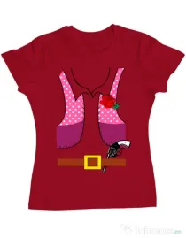 Tricou ADLER dama Cowboy suit 2 Rosu