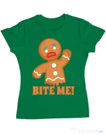 Tricou ADLER dama Bite me Verde mediu