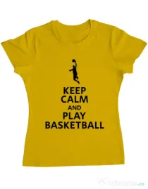 Tricou ADLER dama Play basketball Galben