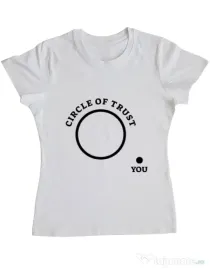 Tricou ADLER dama Circle of trust Alb