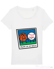 Tricou STANLEY STELLA dama Photo of my balls Alb