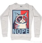 Bluza ADLER dama Grumpy cat Nope Migdala melanj