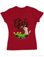 Tricou ADLER dama See my nuts Rosu