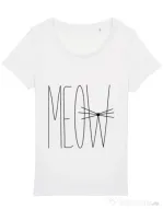 Tricou STANLEY STELLA dama I'm a cat Alb