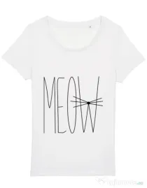 Tricou STANLEY STELLA dama I'm a cat Alb