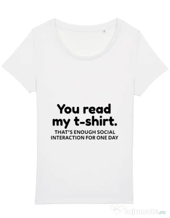 Tricou STANLEY STELLA dama You read my t-shirt Alb
