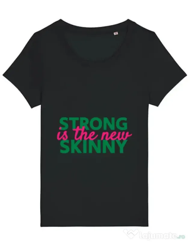 Tricou STANLEY STELLA dama Strong is the new skinny Negru